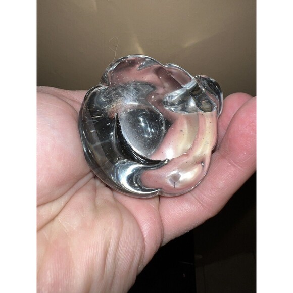 Clear Art Bubble Glass Paperweight Cat Figurine Figure Vintage 3.5”H x 2.5”W - Picture 3 of 8